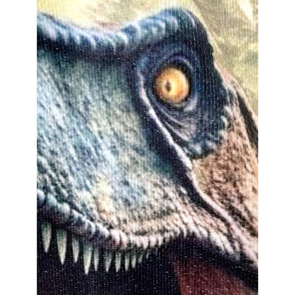 Dinosaur T-Rex Hoodie Mens Large AOP Sleeveless Pool Beach Towel Handmade - Picture 2 of 9